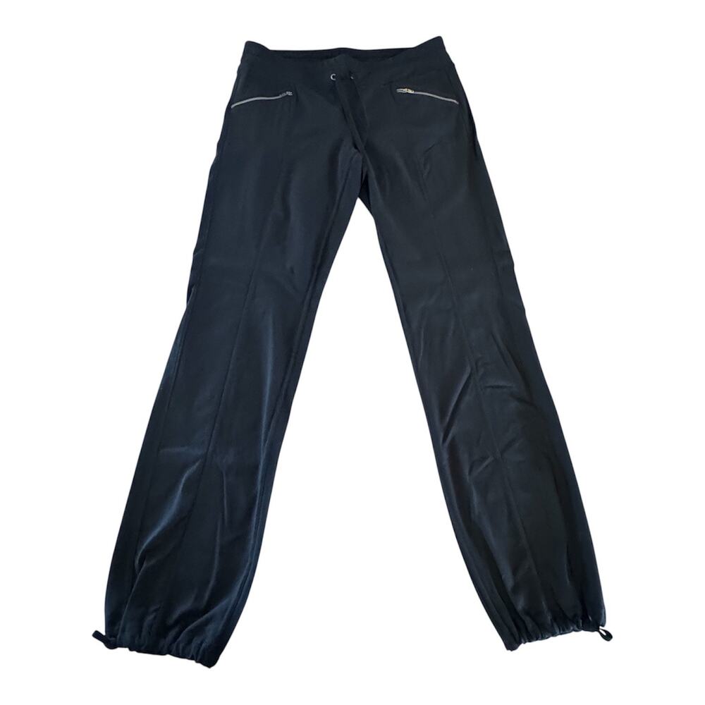 Athleta Black Drawstring Joggers Adjustable Ankle Cuffs Womens Med. Active
